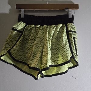 Lululemon Athletica Lime and Black Athletic Shorts